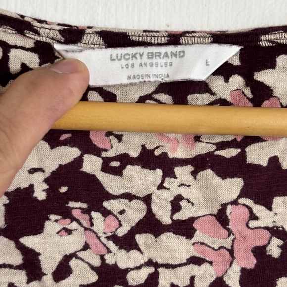 Lucky Brand Floral Blouse in Purple and Pink - Picture 6 of 10